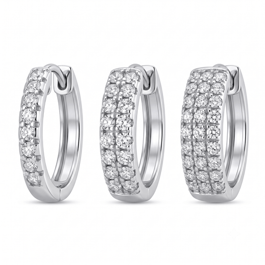 Zircon Hoop Earrings