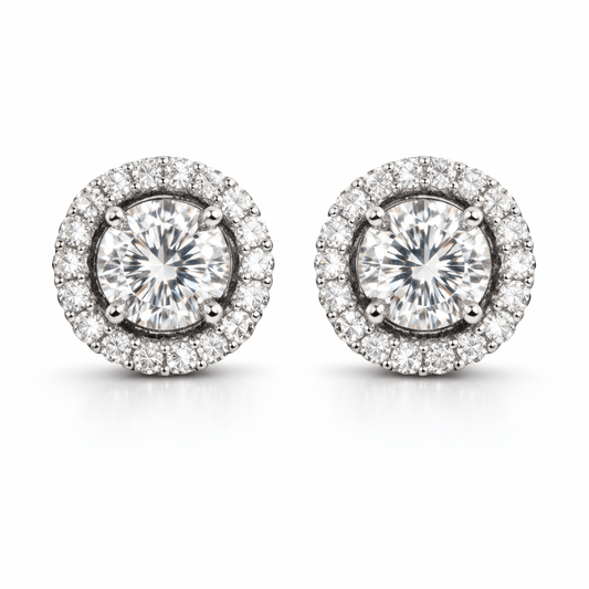 Aurora Halo Stud Earrings