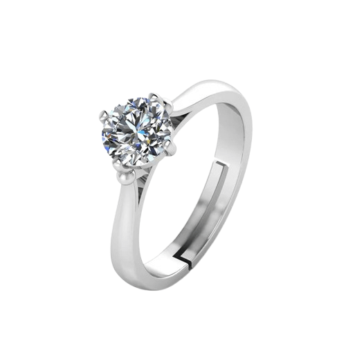 MoissanGleam Silver Ring