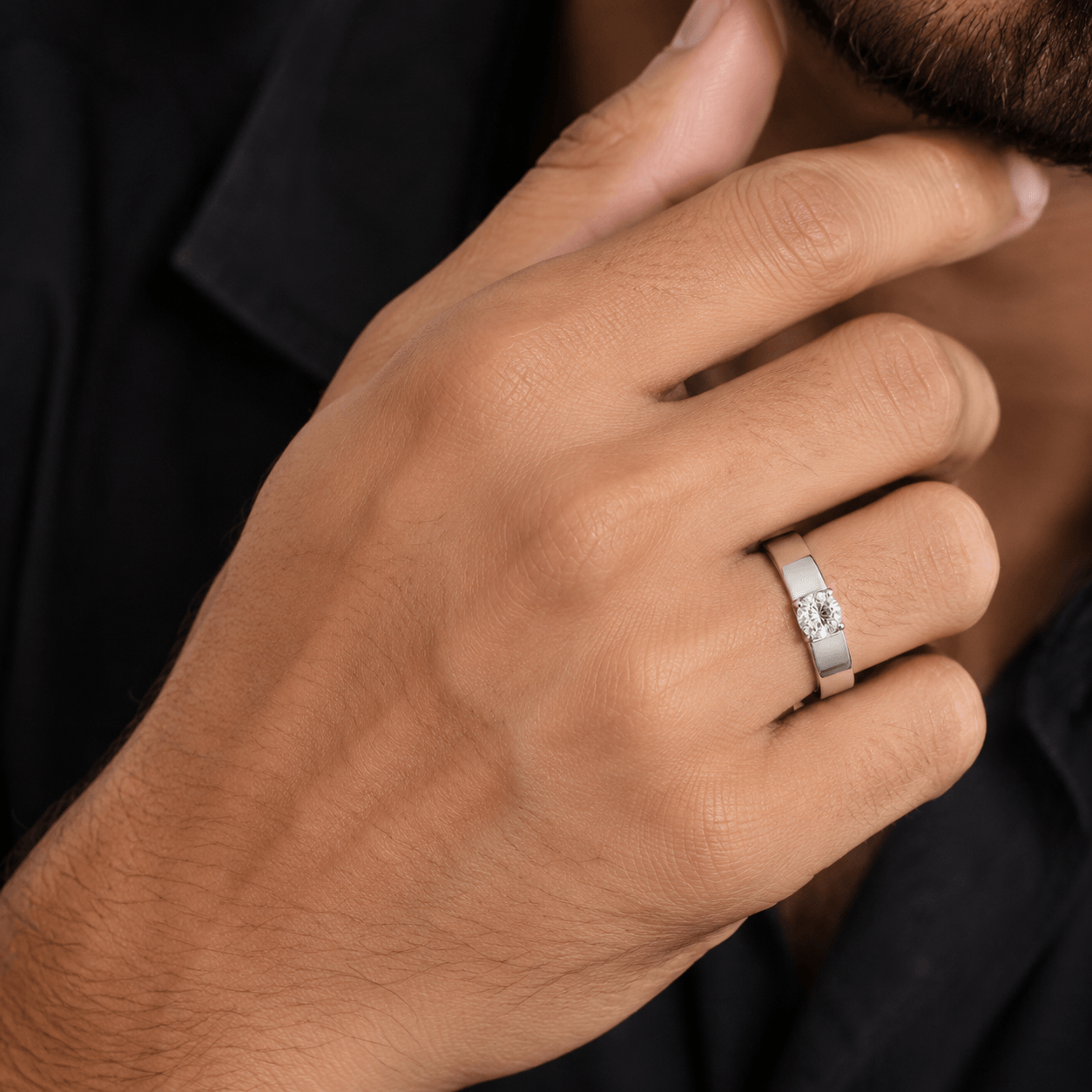 Classic Round Solitaire Adjustable Ring
