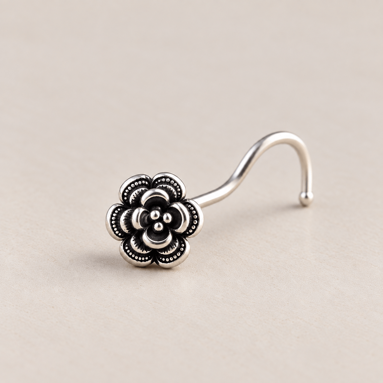Ornate Bloom Nose Pin