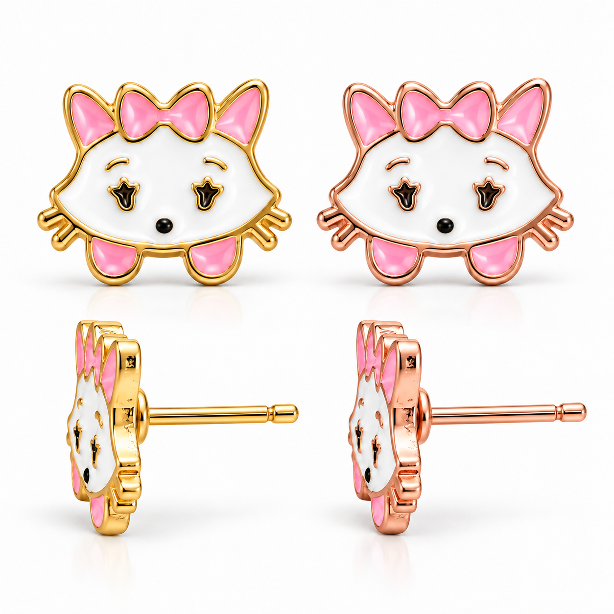 Kitty Bow Stud Earrings