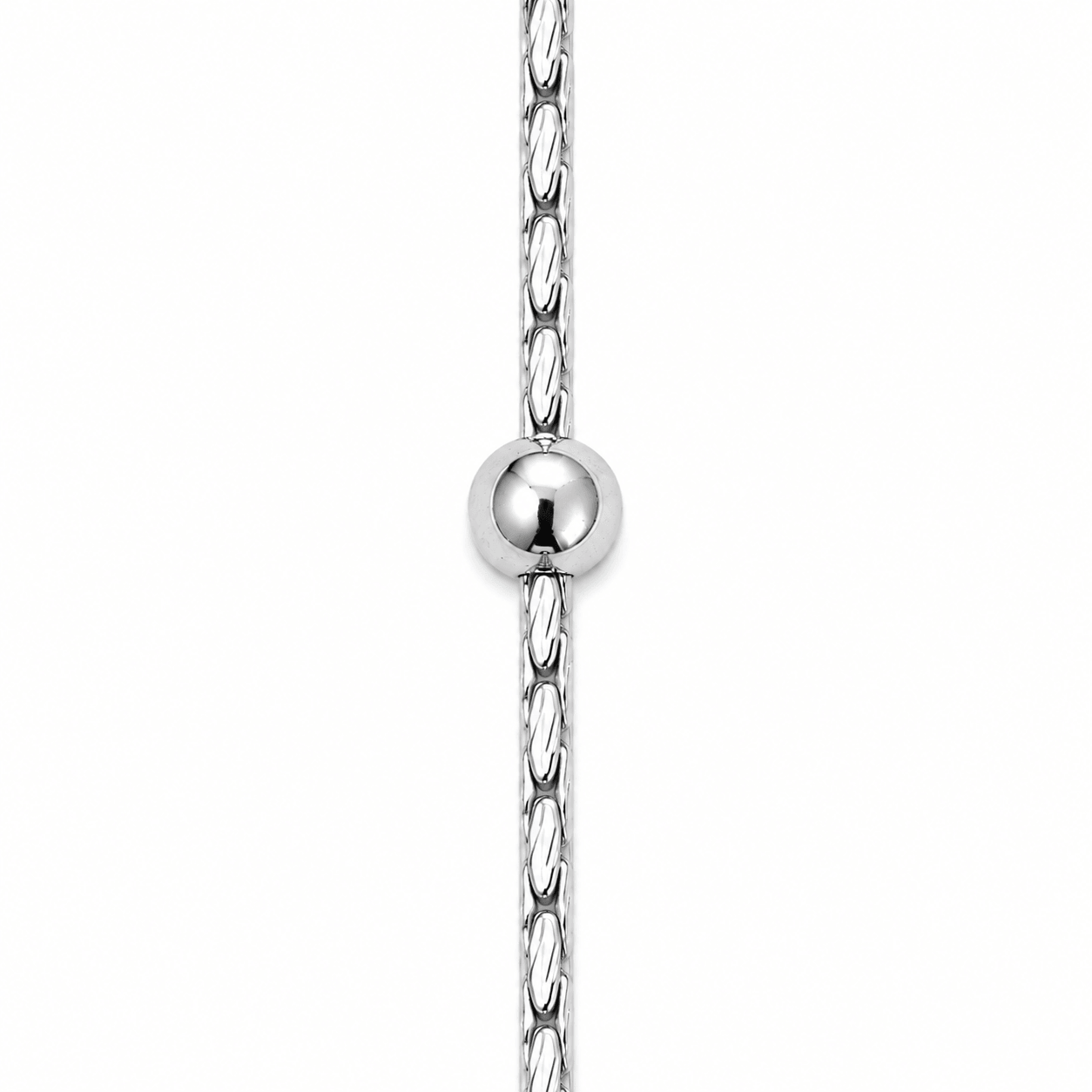 Silver Beaded Link Chain