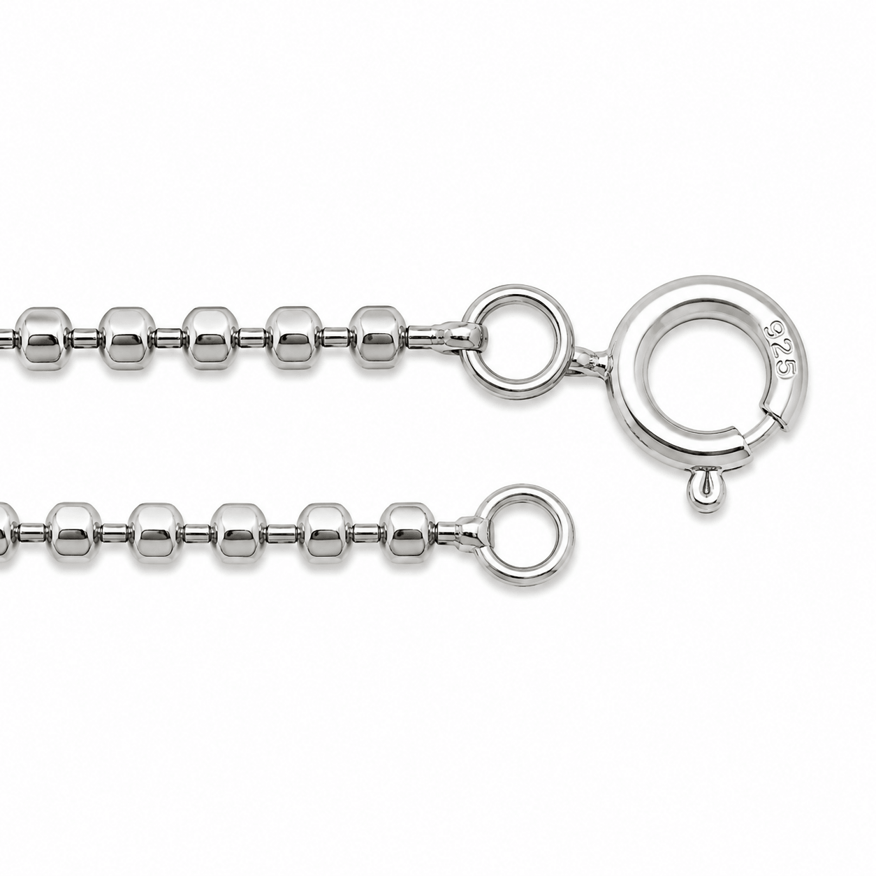 Silver Cube Beaded Chain