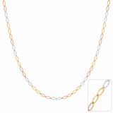 Tri Tone Oval Link Chain