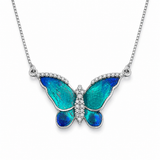 Blue Butterfly Necklace