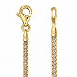 Tri Tone Diamond Cut Chain
