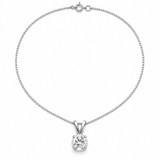 Round Solitaire Pendant Necklace