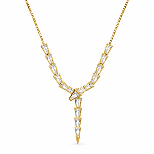 Crystal V-Shape Necklace