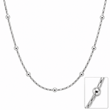 Silver Beaded Link Chain