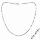 Silver Cube Beaded Chain
