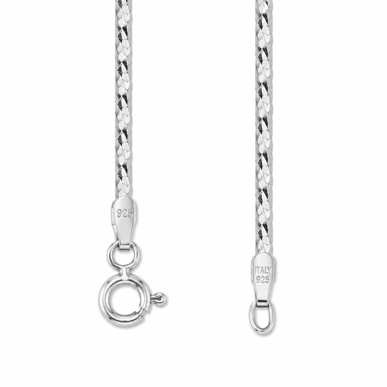 Silver Diamond Cut Chain
