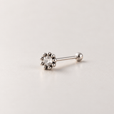 Beaded Solitaire Nose Pin