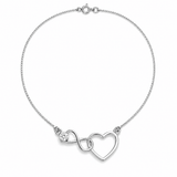 Silver Heart Infinity Necklace