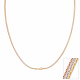 Tri Tone Diamond Cut Chain
