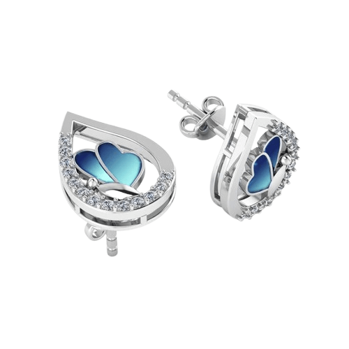 AzureWings Silver Earrings