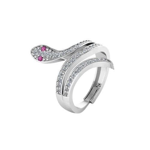 MoonGaze Snake Ring
