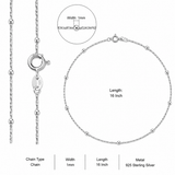 Silver Beaded Link Chain