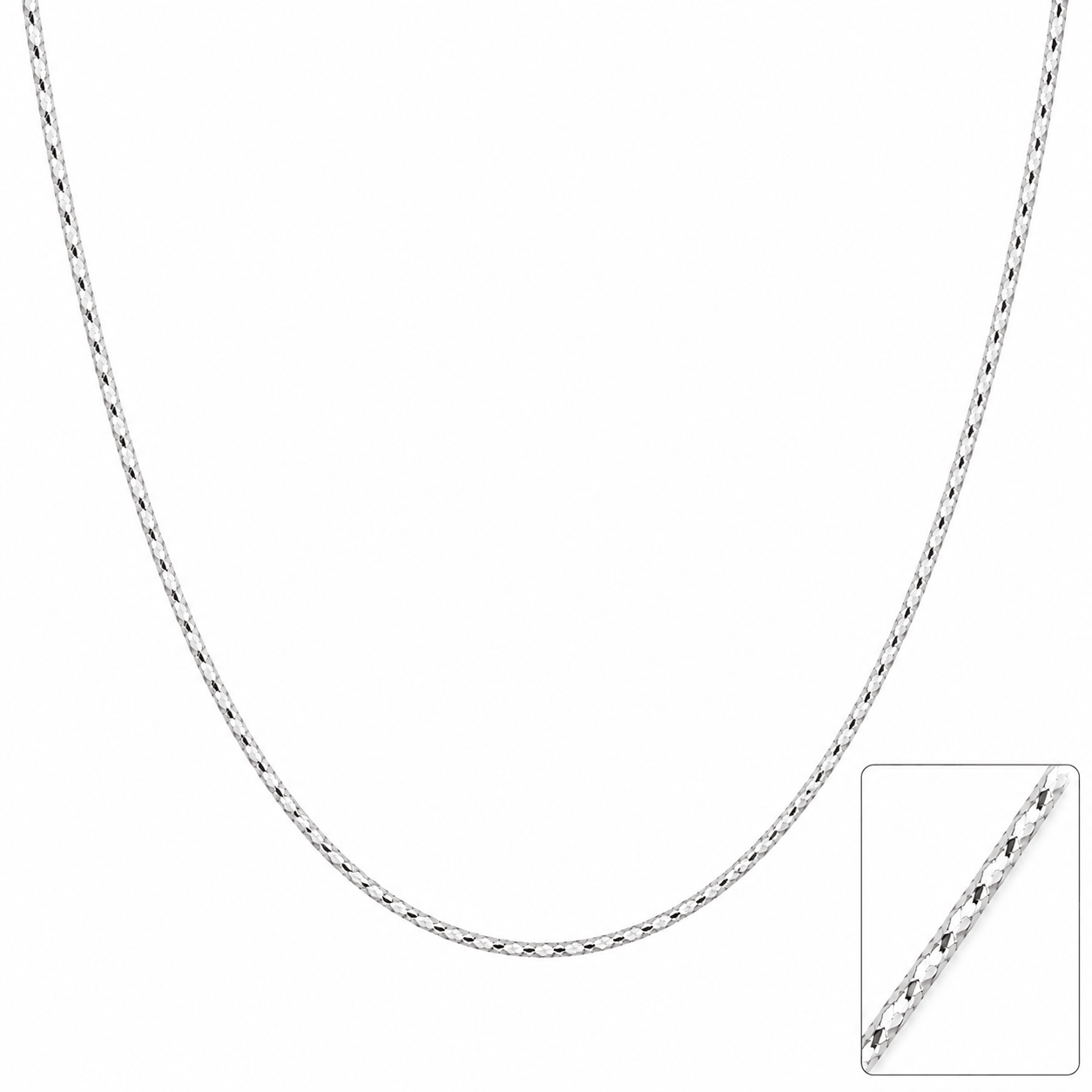 Silver Diamond Cut Chain