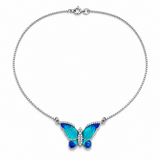 Blue Butterfly Necklace