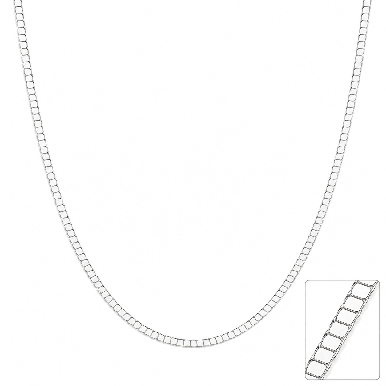 Silver Box Link Chain