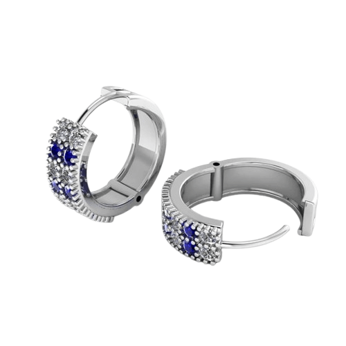 OceanMist Silver Hoops