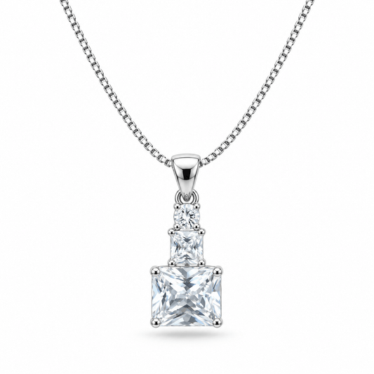Classic Solitaire Drop Necklace