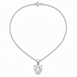 Heart-Shaped Solitaire Pendant Necklace