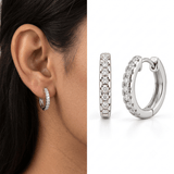 Zircon Hoop Earrings