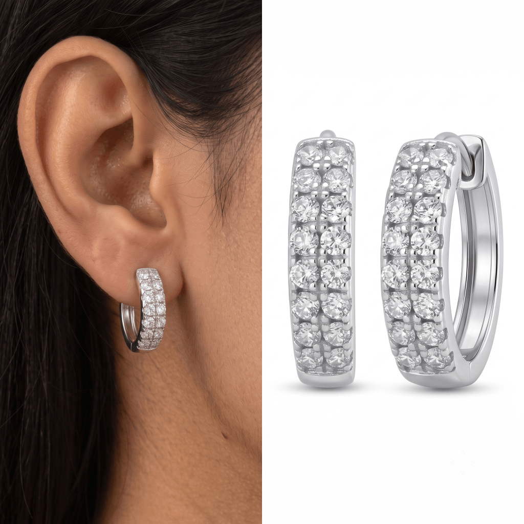 Zircon Hoop Earrings