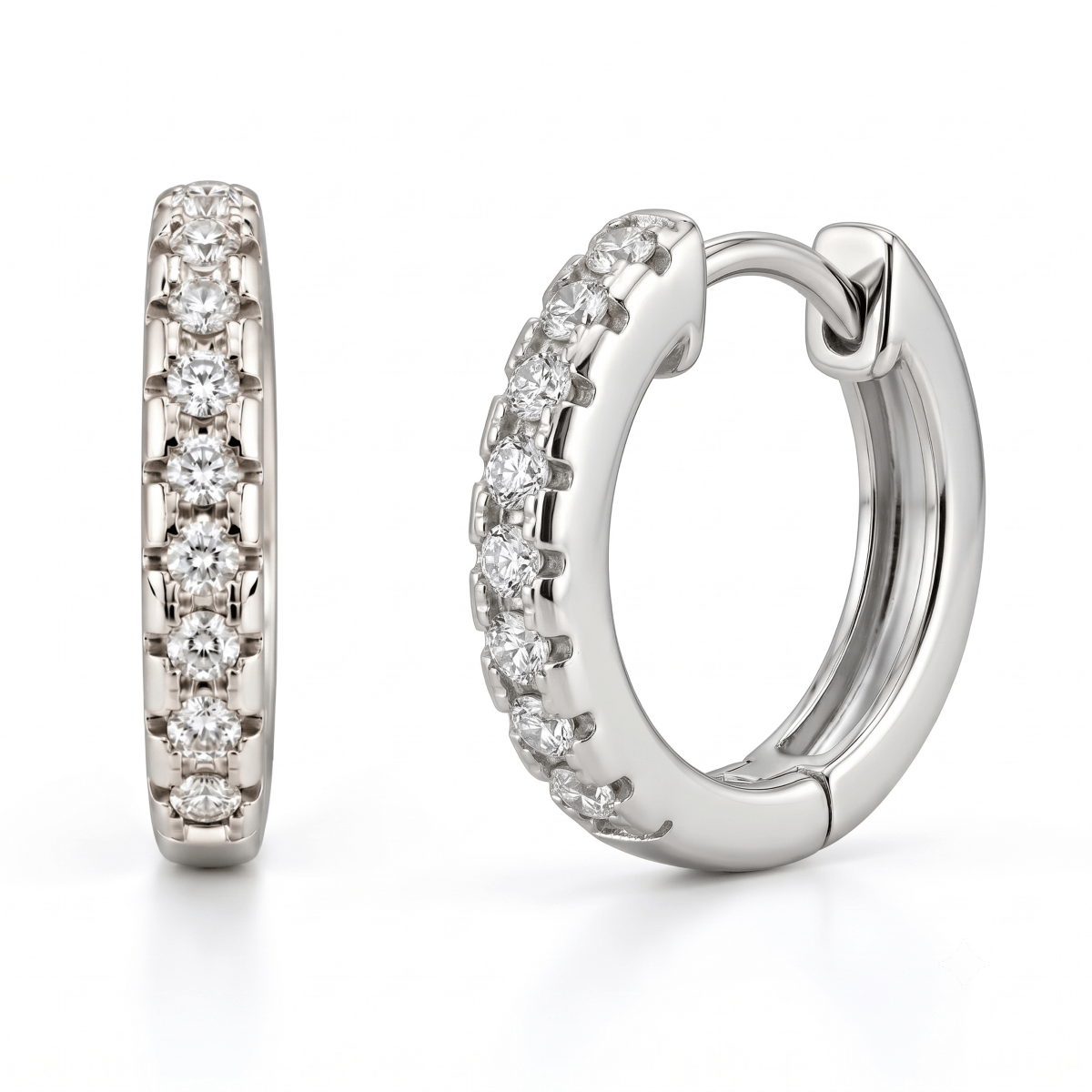 Zircon Hoop Earrings