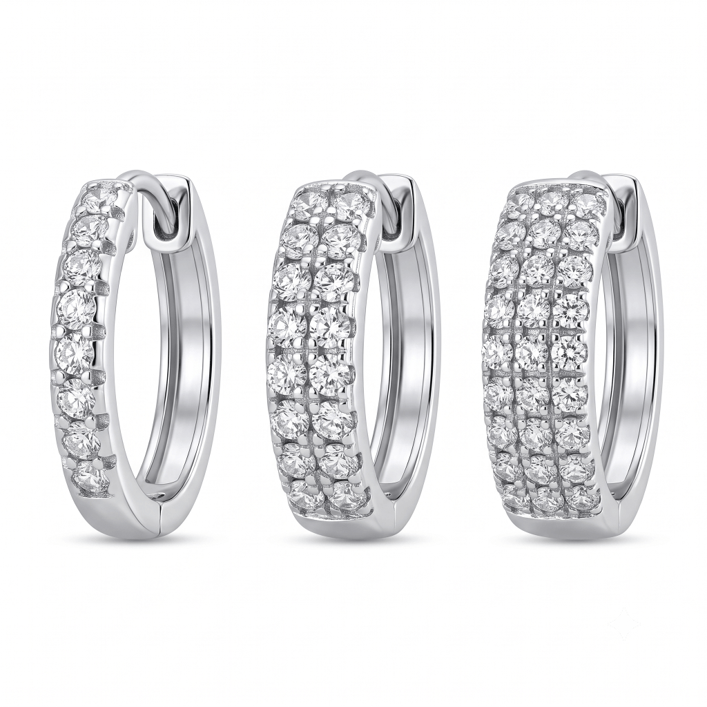Zircon Hoop Earrings
