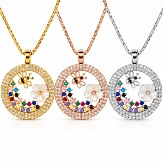 Bee Garden Pendant Necklace