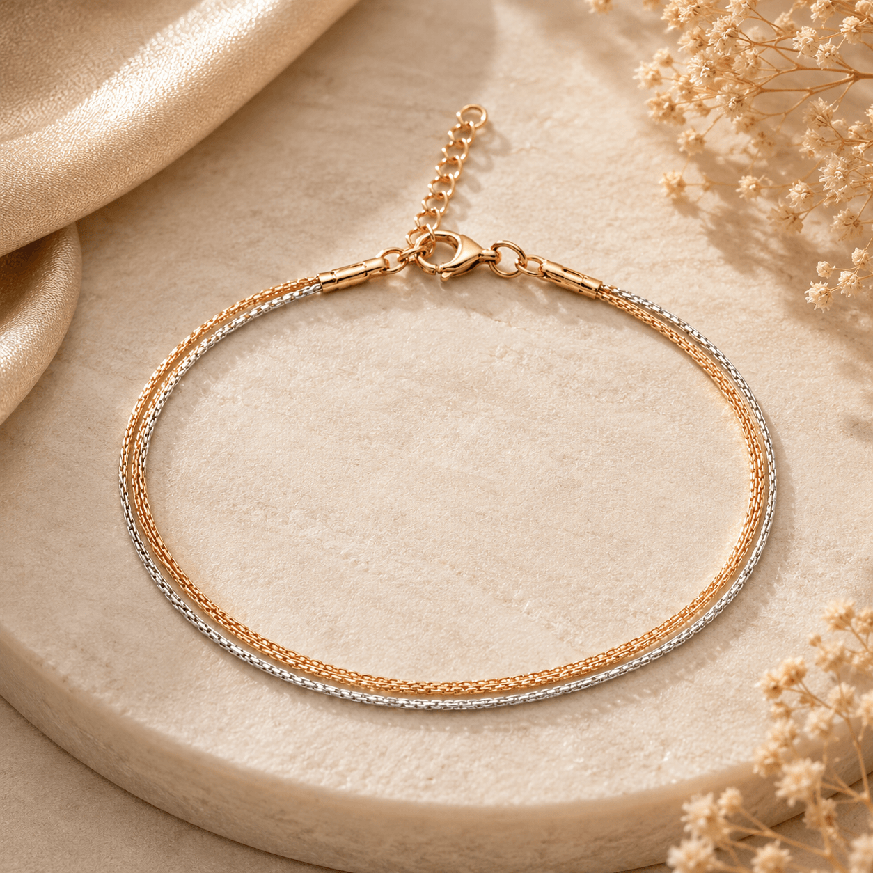 Dual Tone Multi-Layer Bracelet