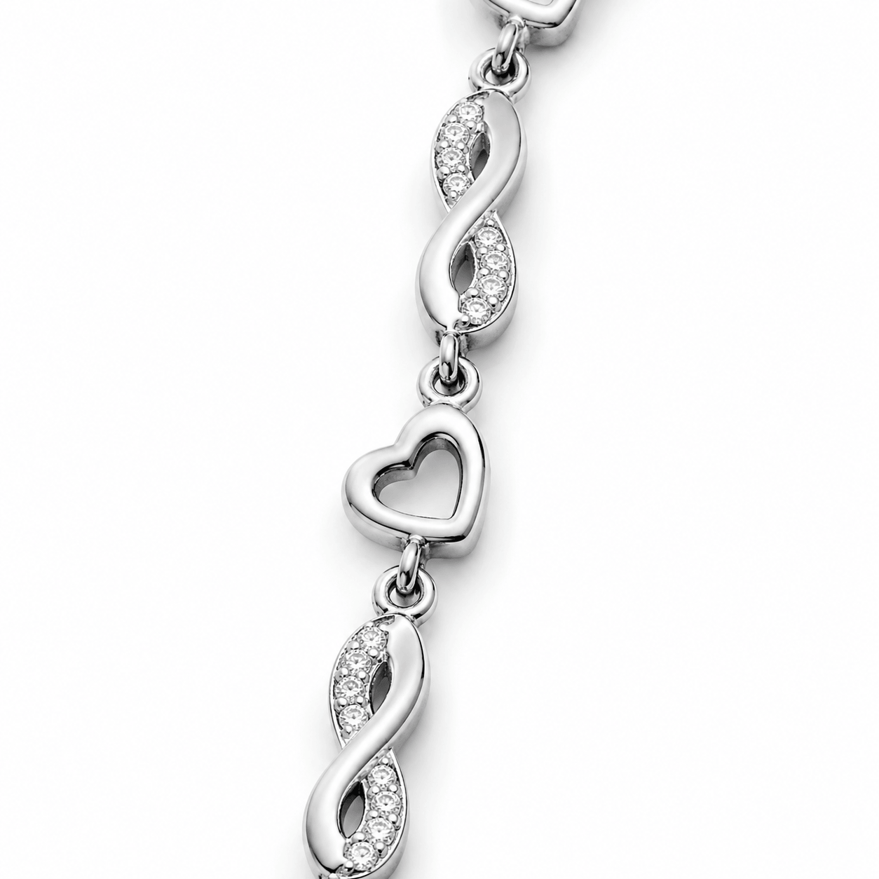 Heart & Infinity Link Bracelet