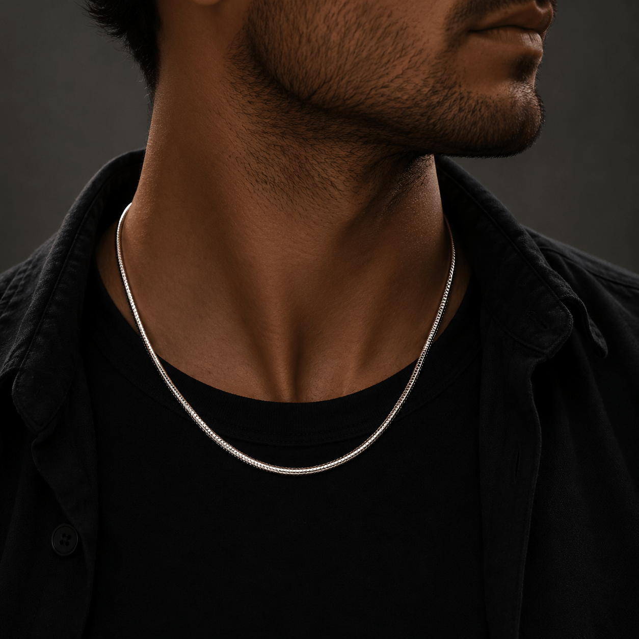 Textured Snake Chain in 925 Sterling Silver