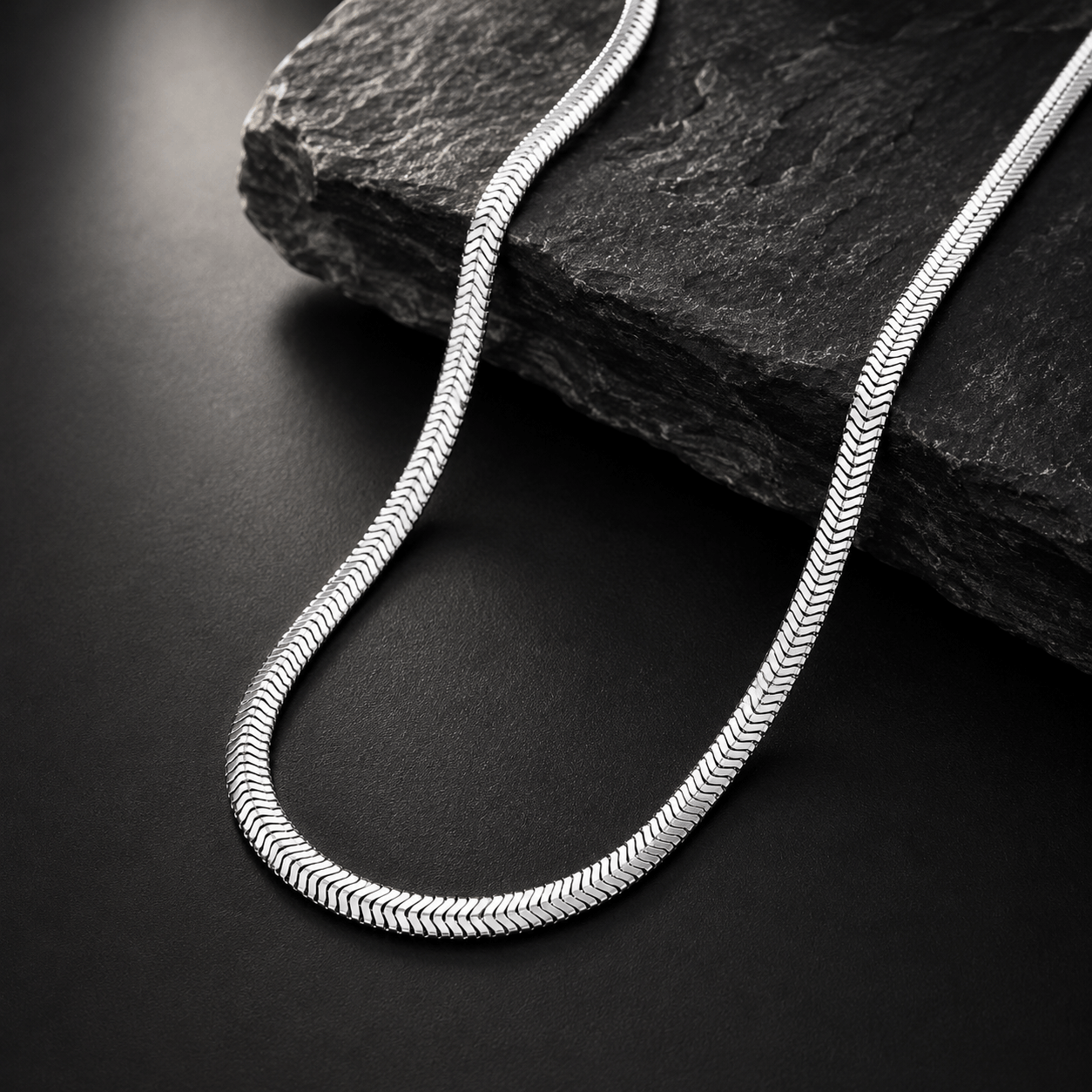 Silver Herringbone Chain in 925 Sterling Silver