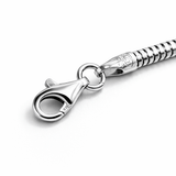 Sleek Silver-Tone Snake Chain Necklace Smooth Flexible Minimal Design