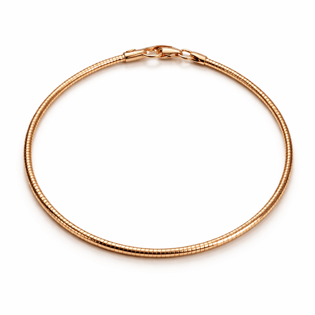 Gold Tone Snake Chain Bracelet with Minimal Sleek Finish Design