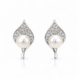 Pearl Teardrop Stud Earrings