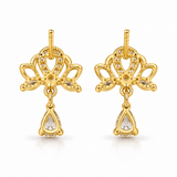 Elegant Crystal Bow Drop Earrings