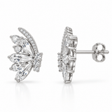 Elegant Floral Crystal Stud Earrings