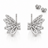 Elegant Floral Crystal Stud Earrings