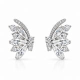 Elegant Floral Crystal Stud Earrings