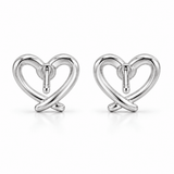 Interlocking Heart Stud Earrings