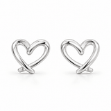 Interlocking Heart Stud Earrings