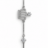 Crown & Crystal Charm Bracelet