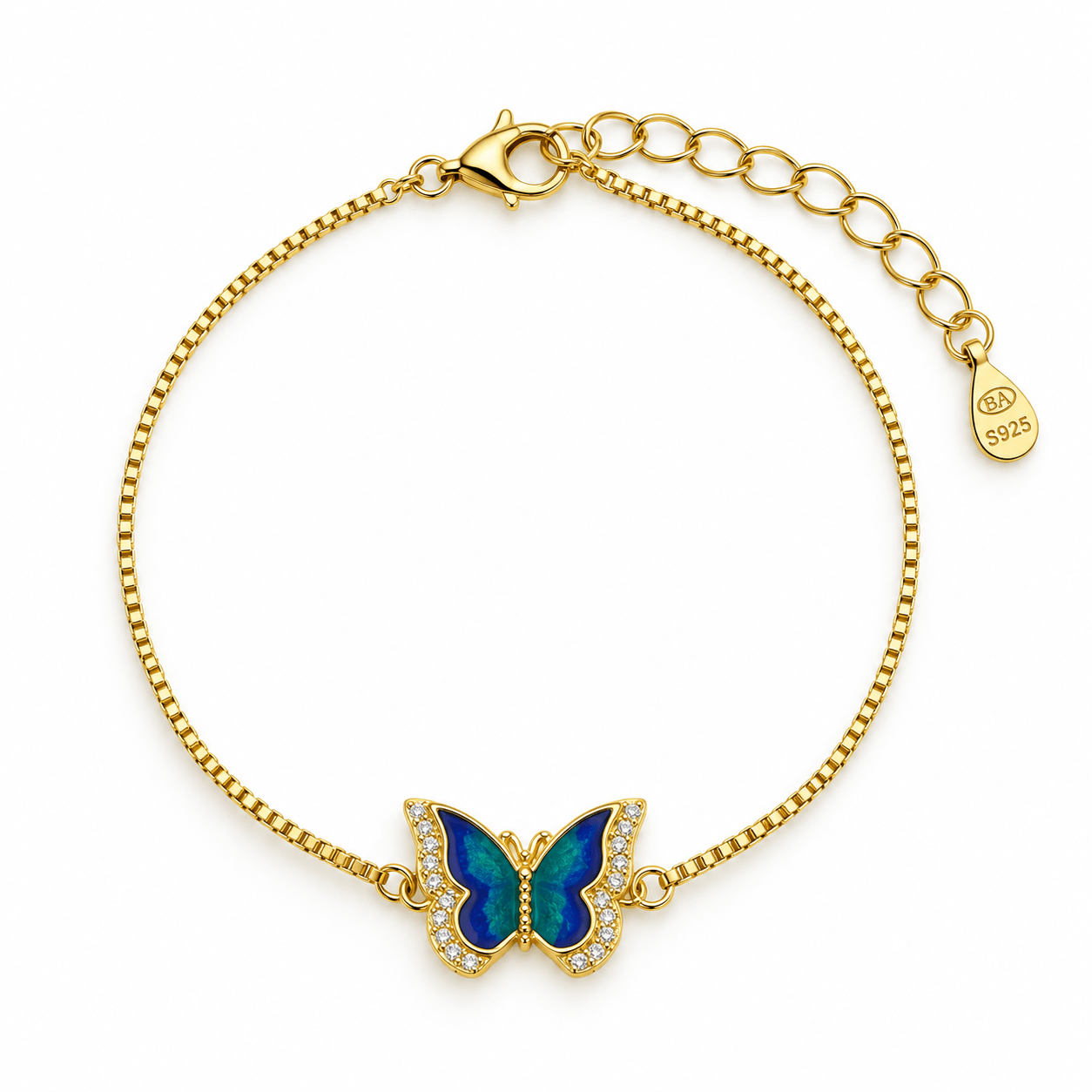 Blue Butterfly Bracelet