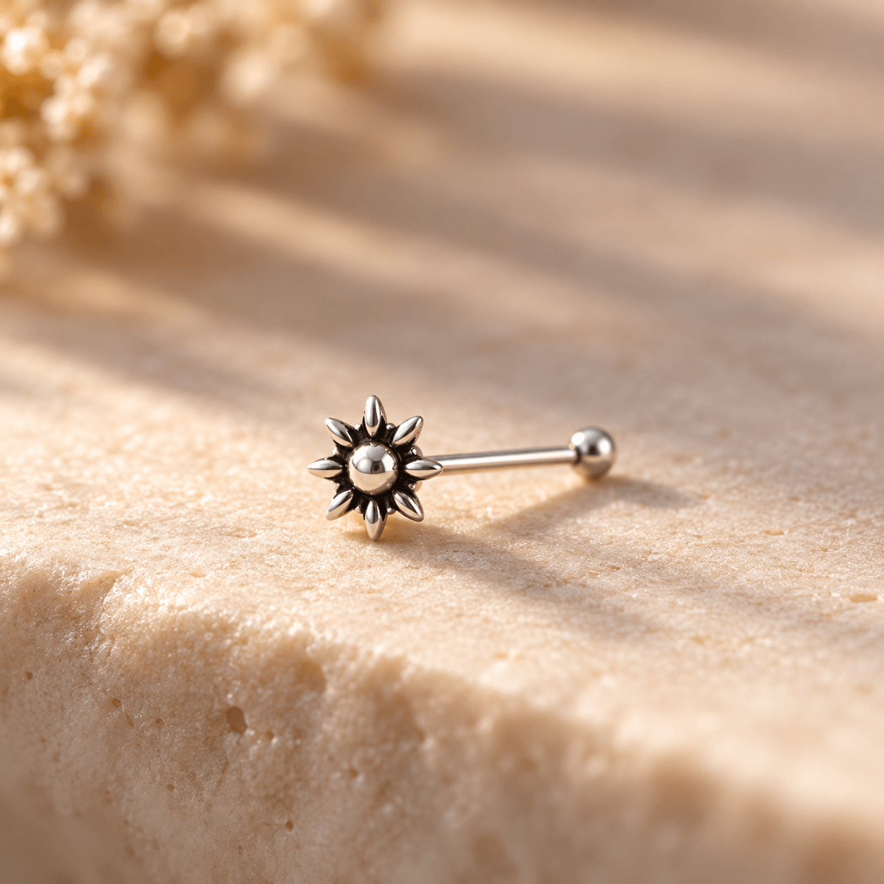 Sunburst Nose Pin