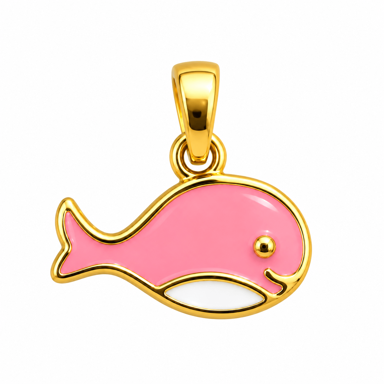 Pink Whale Pendant Necklace